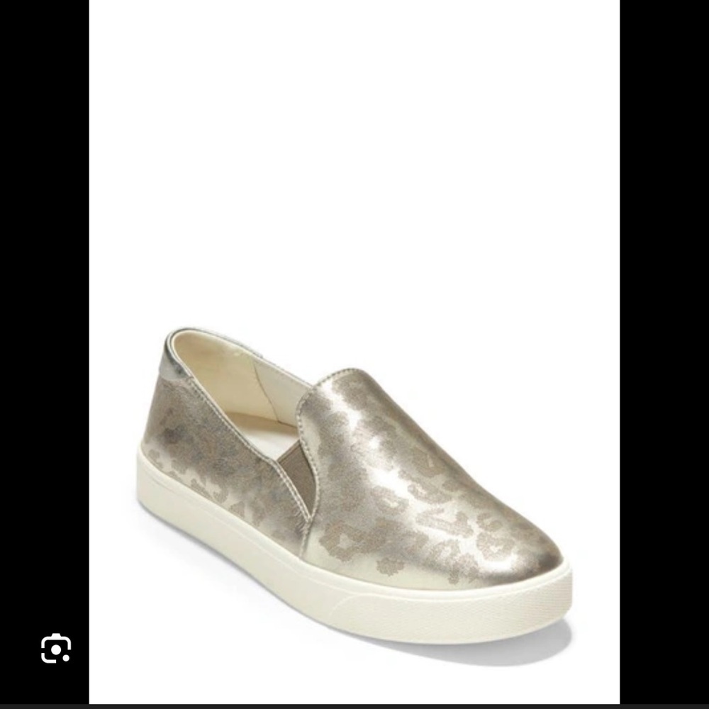 Cole Haan Metallic Gold Slip-On Shoes